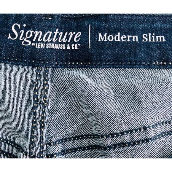Levi Signature Strauss Plus Size 24M Mid-Rise Modern Slim Super Stretchy Denim - Picture 7 of 10